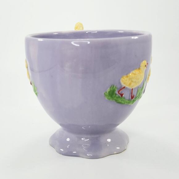 Vintage Global Design Connections Duck Mug | Lavender Purple Ceramic Ducklings - Picture 8 of 10